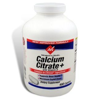 Member's Mark   Calcium Citrate with Vitamin D, 630 mg, 400 Coated Tablets (Compare to Citracal): Health & Personal Care