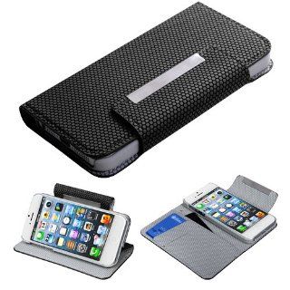 Fits Apple iPhone 5 Hard Plastic Snap on Cover Black Ball Texture Book Style MyJacket Wallet (with card slot) (740) AT&T, Cricket, Sprint, Verizon (does NOT fit Apple iPhone or iPhone 3G/3GS or iPhone 4/4S): Cell Phones & Accessories