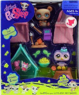 Littlest Pet Shop Deluxe Playset Messiest Bear and Bird: Toys & Games