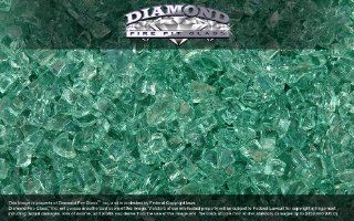 Forest Green 2000 Diamond Fire Pit Glass   1 LB Crystal : Patio, Lawn & Garden