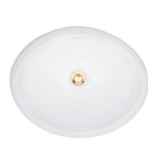 Porcher 10210 00.071 Plateau 17 1/4" Drop In Vitreous China Bathroom Sink with Overflow, Biscuit    