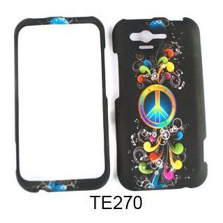 CELL PHONE CASE COVER FOR HTC RHYME RAINBOW PEACE MUSIC NOTES ON BLACK: Cell Phones & Accessories