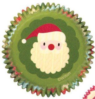 *FREE STANDARD SHIPPING   Wilton Baking Cups   Home For The Holidays Christmas Santa Claus   Package of 75   We Ship Within 1 Business Day w/ *FREE Standard Shipping! : Dessert Decorating Kits : Grocery & Gourmet Food