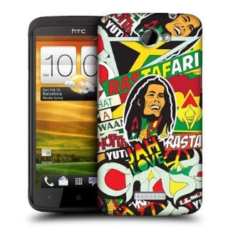 Head Case Designs Rasta Sticker Happy Hard Back Case Cover For HTC One X: Cell Phones & Accessories