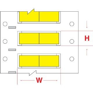 Brady HX 375 2 YL 2 PermaSleeve Wire Marking Sleeves, 0.622" Height, 0.984" Width, Polyolefin (B 7642) Yellow (Roll of 2000)