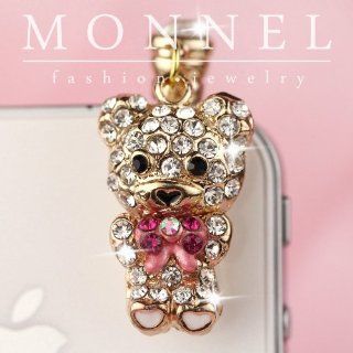 Ip623 Cute Teddy Bear Anti Dust Phone Plug Cover Charm for Iphone Smart Phone: Cell Phones & Accessories