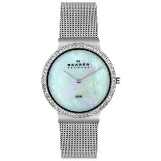 Skagen Women's 644LSSI Crystal Accented Mesh Stainless Steel Watch: Skagen: Watches
