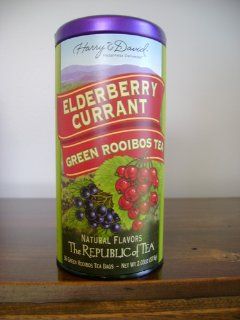 The Republic of Tea, Elderberry Currant Green Rooibos Tea (Harry & David), 36 Count  Grocery Tea Sampler  Grocery & Gourmet Food