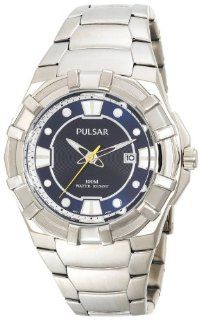 Pulsar Men's PXH629 Sport Silver Tone Stainless Steel Blue Dial Watch: Pulsar: Watches