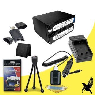 Halcyon 7200 mAH Lithium Ion Replacement NP F970 Battery and Charger Kit + Memory Card Wallet + Multi Card USB Reader + Deluxe Starter Kit for Sony Professional HVR Z1U 3CCD High Definition Camcorder and Sony NP F970 : Camera & Photo
