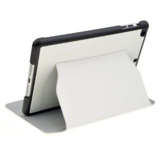 Simple Design Faux Leather Easy Stand Case Cover Skin for iPad Mini White: Computers & Accessories