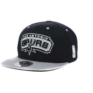 San Antonio Spurs Mitchell and Ness NBA Black Gray Fitted Cap