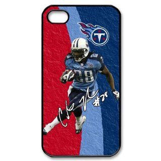Best Creative NFL Design Tennessee Titans Case, Top Designer Chris Johnson Jerseys 28 Iphone 4 4s 4g Case Cover For NFL Fans: Cell Phones & Accessories