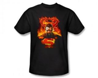 Superman Man On Fire Final Crisis Armageddon DC Comics Superhero Toddler T Shirt: Clothing