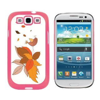 Fall Changing Leaves and Singing Bird   Snap On Hard Protective Case for Samsung Galaxy S3   Pink: Cell Phones & Accessories