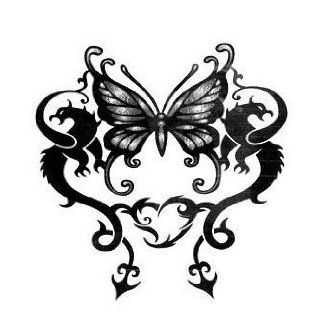 BT0004 Butterfly Temporary Body Skin Tattoo, Safe And Non Toxic, Tatoo : Beauty