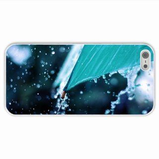 Custom Designer Apple 5 5S Macro Umbrella Water Spray Drops Birthday Gift White Cellphone Shell For Women: Cell Phones & Accessories