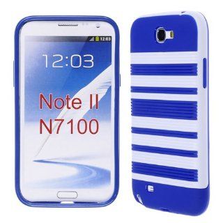 MESH SOFT SKIN FOR SAMSUNG GALAXY NOTE2 RUBBER SILICONE HARD COVER CASE BLUE WHITE AR0709 I317 CELL PHONE ACCESSORY Cell Phones & Accessories