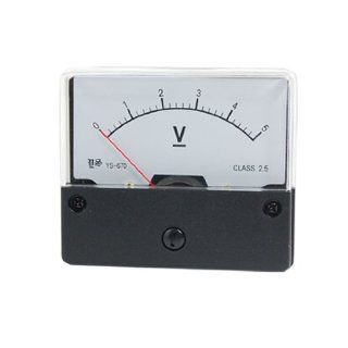 Amico DC 0 5V Rectangle Analog Voltmeter Panel Meter Gauge YS 670   Voltage Testers  
