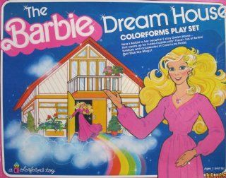 The BARBIE DREAM HOUSE COLORFORMS Play Set w Inside & Outside Play (1979): Toys & Games