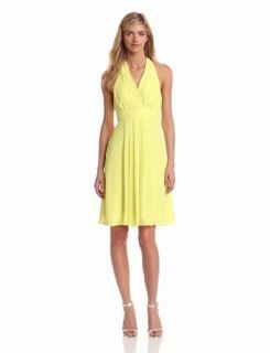 Vince Camuto Women's Halter Dress With Pleated Neckline at  Womens Clothing store: