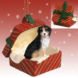 Bernese Mountain Dog Gift Box Red Ornament : Decorative Hanging Ornaments : Everything Else