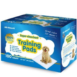 All absorb Training Pads 100 count, 22 inch By 23 inch : Pet Training Pads : Pet Supplies