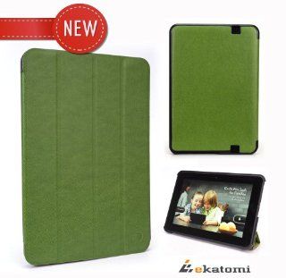 Kindle Fire HD 8.9 Inch Slim Book Folio Case Cover [Auto Wake / Sleep] with built in Stand   GREEN. Bonus Ekatomi screen cleaner sticker: Computers & Accessories