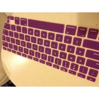 TopCase New Arrival Purple Silicone Keyboard Cover Skin for Macbook Unibody Whtie 13 Inch/Macbook Pro Aluminum Unibody 13, 15, 17 Inch with or without Retina Display/Macbook Air 13 Inch/Old Macbook White 13 Inch/Wireless Keyboard with Logo Mouse Pad: Compu