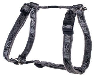 Rogz Stylish Fancy Dress Armed Response Adjustable Dog Harness, X Large, Silver Gecko Design : Pet Harnesses : Pet Supplies