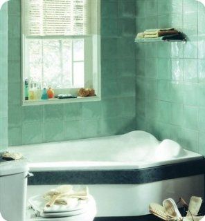 Neptune Venus 60" Customizable Corner Bathroom Tub   Whirlpool Jets   VE60T   Whirlpool Bathtubs