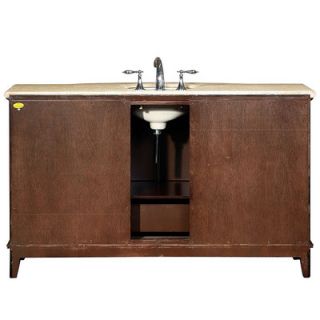 Silkroad Exclusive Clarice 60” Single Sink Cabinet Bathroom Vanity