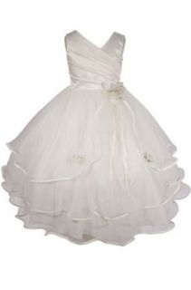 AMJ Dresses Inc Girls Ivory Flower Girl Easter Dress Sizes 2 to 16: Clothing