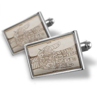 Neonblond Cufflinks "Palm reading, hand reading"   cuff links for man: Jewelry