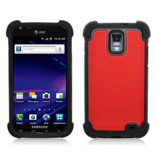 Red X Shield Hybrid Gel Case Cover for Samsung Galaxy S2 AT&T (Skyrocket i727) +Stylus: Cell Phones & Accessories