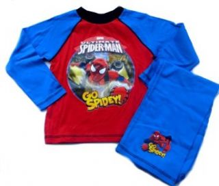 Spiderman "Ultimate Spider Man" Red and Blue Boy's Pyjamas Age 9 10 Years: Clothing