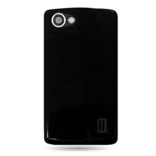 CoverON Brand Flexi Gel Skin TPU Glove BLACK Soft Cover Case For LG MS695 OPTIMUS M+ (METROPCS) [WCK671]: Cell Phones & Accessories