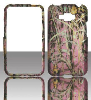 2D Pink Camo Grass Realtree LG Optimus Elite LS696 Sprint, Virgin Mobile Case Cover Hard Protector Phone Cover Snap on Case Faceplates: Cell Phones & Accessories