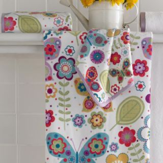 Kassatex Bambini Butterflies Printed Bath Towel (Set of 6)