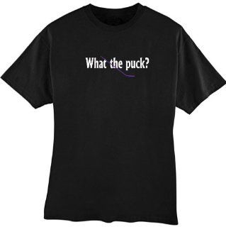 What the Puck Hockey Stick Adult Black T shirt Size Large  Other Products  