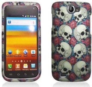SKULL Hard Plastic Protector Case Cover For Samsung Exhibit II 4G T679 (T Mobile): Cell Phones & Accessories