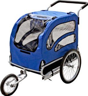 Blue Dog Bike Trailer / Stroller Combo : Pet Carrier Strollers : Pet Supplies
