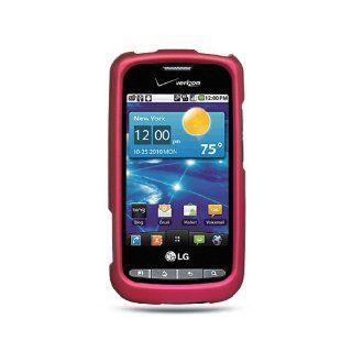 Hot Pink Hard Cover Case for LG Vortex VS660 Cell Phones & Accessories