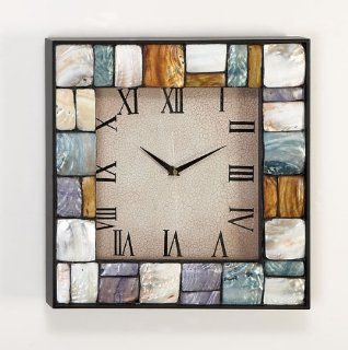 Mother of Pearl Wall Clock Mounted Roman Numeral  