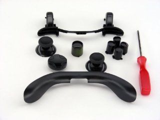 Xbox 360 Controller Custom Mod Kit   BLACK   Thumbsticks, Dpad, RB LB, ABXY, Trim, Triggers, Guide, T8 Security Driver: Video Games