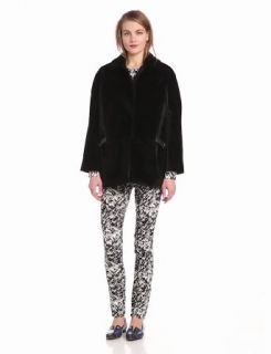 10 Crosby Derek Lam Women's Faux Pony Oversized Jacket with Leather Buttons at  Womens Clothing store