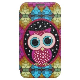Bfun Packing Colorful Cute Owl Bird Wallet Leather Case Cover For Samsung Galaxy Note 2 N7100: Cell Phones & Accessories