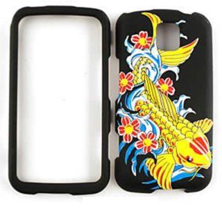Lg Optimus M/c Ms 690 Koi Fish Embossed Case Accessory Snap on Protector: Cell Phones & Accessories