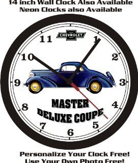 1936 CHEVROLET MASTER DELUXE COUPE WALL CLOCK FREE USA SHIP  Sports Fan Wall Clocks  Sports & Outdoors