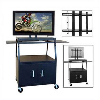 Buhl Wide Body Flat Panel TV Cart with Locking Cabinet